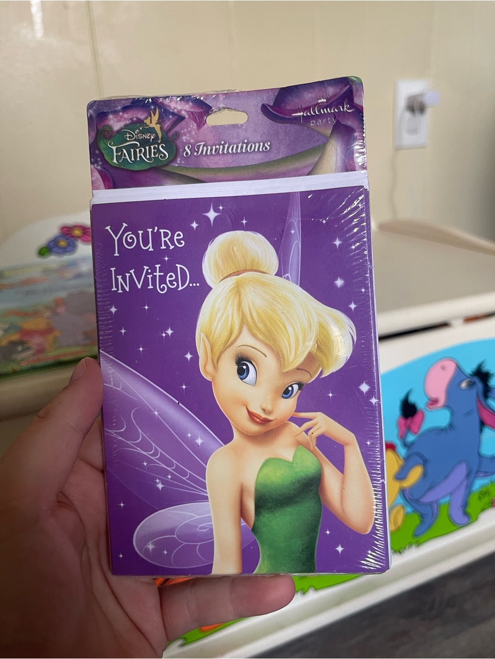 Disney Tinker Bell Purple and Green Party Invitations - 8 Pack